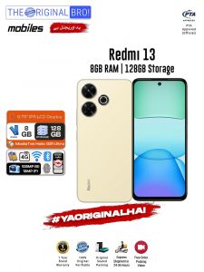Redmi 13 - 8GB RAM - 128GB Storage - Easy Monthly Installments - PTA Approved - 1 Year Official Warranty - The Original Bro Mobiles - TOB70